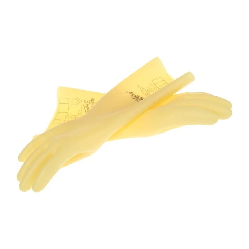 Polyco Healthline Electricians Gloves Yellow Latex Electrical Insulating Gloves Size 8 RE0360/08