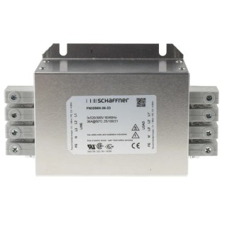 Schaffner Chassis Mount EMI Filter 36 A Maximum Current 520V AC 60Hz Terminal Block 3 Phase FN3256