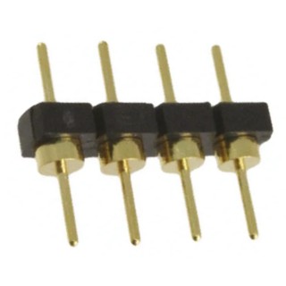 Samtec BBL Series Straight Through Hole Pin Header 4 Contact 2.54 mm Pitch 1 Row Unshrouded BBL-104-G-E