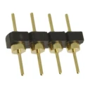 Samtec BBL Series Straight Through Hole Pin Header 4 Contact 2.54 mm Pitch 1 Row Unshrouded BBL-104-G-F