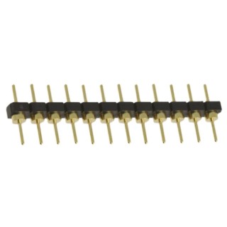 Samtec BBL Series Straight Through Hole Pin Header 12 Contacts 2.54 mm Pitch 1 Row Unshrouded BBL-112-G-F