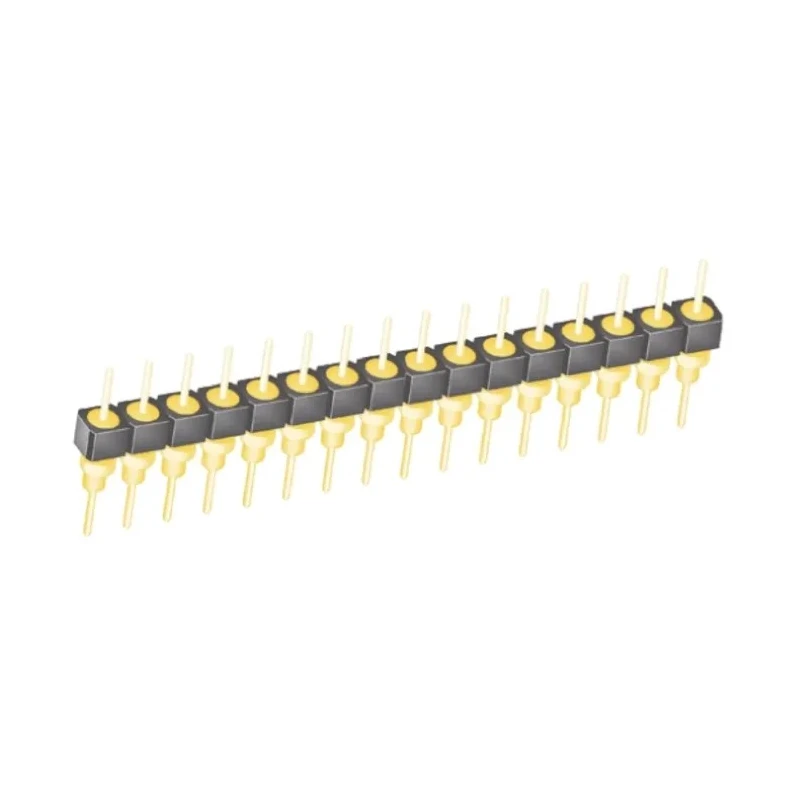 Samtec BBS Series Straight Through Hole Pin Header, 16 Contacts, 2.54 mm Pitch, 1 Row, Unshrouded BBS-116-G-A