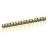Samtec BBS Series Straight Through Hole Pin Header, 16 Contacts, 2.54 mm Pitch, 1 Row, Unshrouded BBS-116-G-A