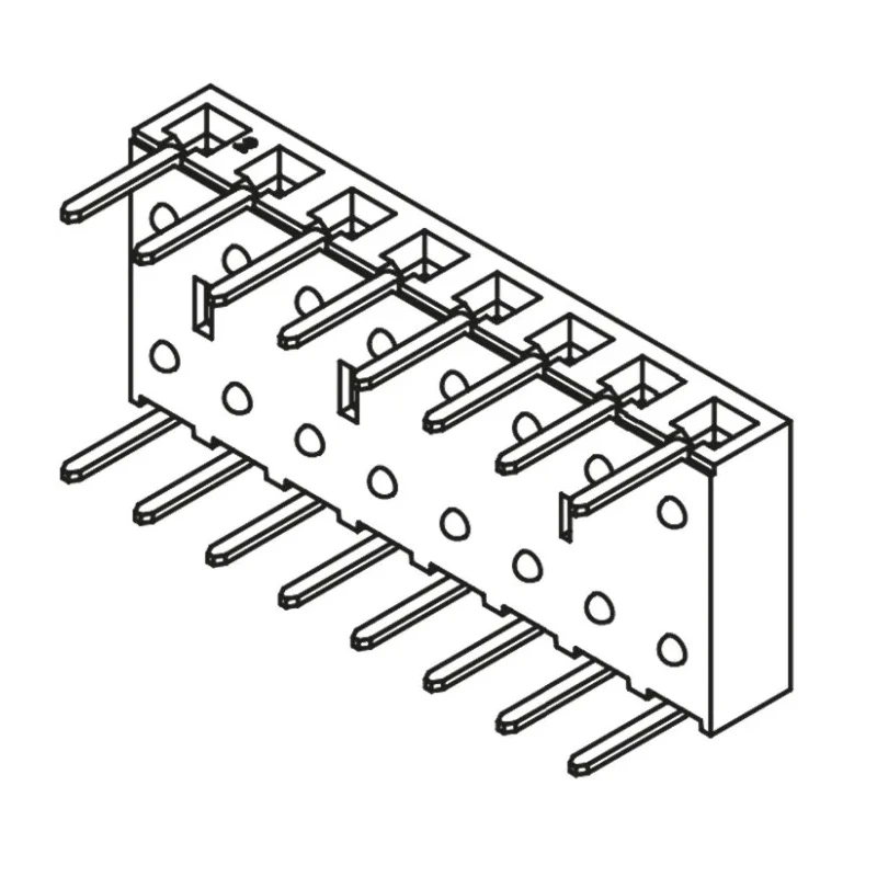 Samtec PCB Socket 8-Contact, 1 Row, 2.54 mm Pitch Right Angle Through Hole BCS-108-L-S-HE