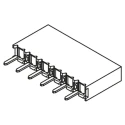 Samtec Board-to-Board 6-Contact 1 Row 2.54 mm Pitch Straight Through Hole PCB Socket, Liquid Crystal Polymer BCS-106-L-S-TE