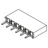 Samtec Board-to-Board 6-Contact 1 Row 2.54 mm Pitch Straight Through Hole PCB Socket, Liquid Crystal Polymer BCS-106-L-S-TE
