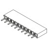 Samtec Board-to-Board 10-Contact, 1 Row, 2.54 mm Pitch Straight Through Hole PCB Socket BCS-110-L-S-TE