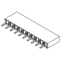 Samtec 10-Contact, 1 Row, 2.54 mm Pitch Straight Through Hole Board-to-Board PCB Socket BCS-110-L-S-TE
