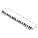 Samtec BCS Series Straight Through Hole PCB Socket, 18-Contact, 1 Row, 2.54 mm Pitch, 4.6A, 475V, Through BCS-118-L-S-TE