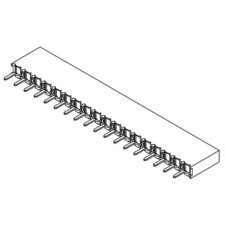 Samtec BCS Series Straight Through Hole PCB Socket, 18-Contact, 1 Row, 2.54 mm Pitch, 4.6A, 475V, Through BCS-118-L-S-TE