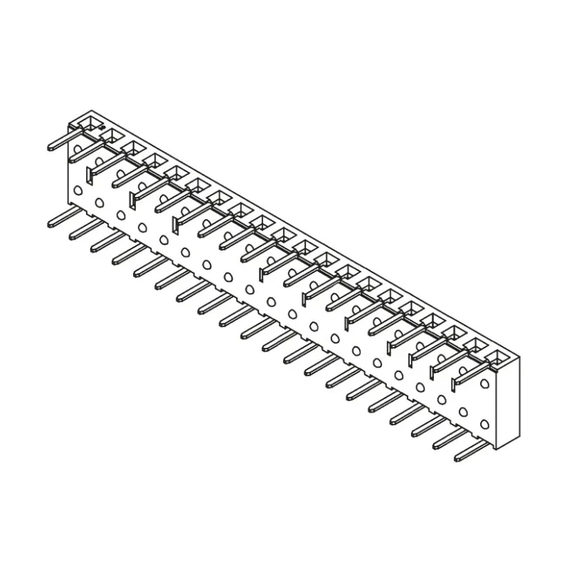 Samtec BCS Series Right Angle Through Hole 20-Contact 1 Row 2.54 mm Pitch Board-to-Board PCB Socket BCS-120-L-S-HE