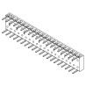 Samtec BCS Series Right Angle Through Hole 20-Contact 1 Row 2.54 mm Pitch Board-to-Board PCB Socket BCS-120-L-S-HE
