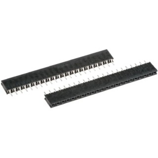 Samtec BCS Series Straight Through Hole PCB Socket, 22-Contact, 1 Row, 2.54 mm Pitch, Solder Termination BCS-122-L-S-TE