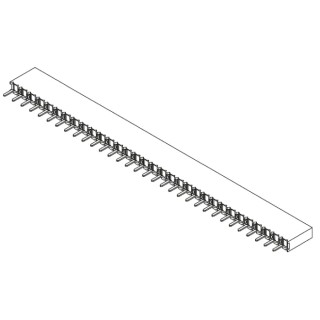 Samtec BCS Series 32-Contact, 1 Row Straight Through Hole PCB Socket, 2.54 mm Pitch, 475V, 4.6A BCS-132-L-S-TE