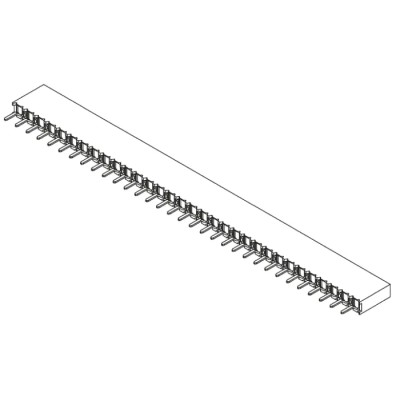 Samtec BCS Series 32-Contact, 1 Row Straight Through Hole PCB Socket, 2.54 mm Pitch, 475V, 4.6A BCS-132-L-S-TE