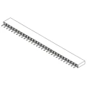 Samtec BCS Series Straight Through Hole PCB Socket, 30-Contact, 1 Row, 2.54 mm Pitch, 4.6A, 475V, Through BCS-130-L-S-TE