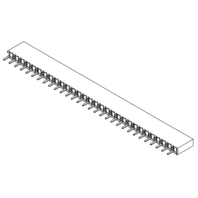 Samtec BCS Series Straight Through Hole PCB Socket, 30-Contact, 1 Row, 2.54 mm Pitch, 4.6A, 475V, Through BCS-130-L-S-TE