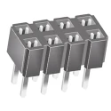 Samtec CES Series Straight Through Hole Board-to-Board PCB Socket, 8 Contacts, 2 Rows, 2.54 mm Pitch, 333V CES-104-01-T-D