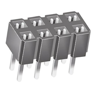 Samtec CES Series Straight Through Hole Board-to-Board PCB Socket, 8 Contacts, 2 Rows, 2.54 mm Pitch, 333V CES-104-01-T-D