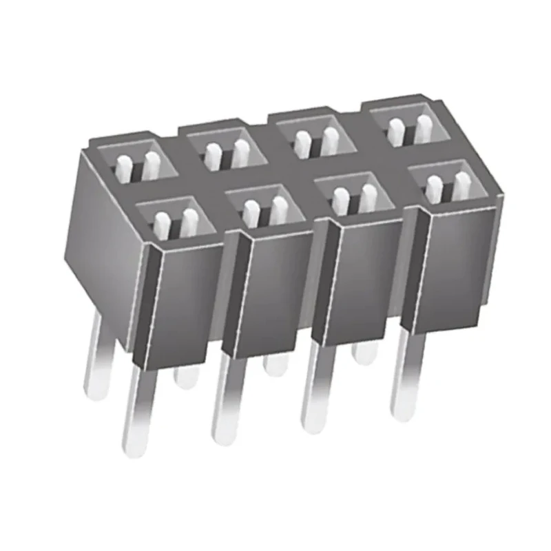 Samtec CES Series Straight Through Hole Board-to-Board PCB Socket, 8 Contacts, 2 Rows, 2.54 mm Pitch, 333V CES-104-01-T-D