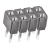 Samtec CES Series Straight Through Hole Board-to-Board PCB Socket, 8 Contacts, 2 Rows, 2.54 mm Pitch, 333V CES-104-01-T-D