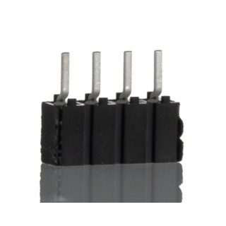 Samtec CES Series PCB Socket, 4-Contact, Through-Hole Mount, Straight Orientation, 2.54 mm Pitch, 5.5A CES-104-01-T-S
