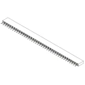 Samtec BCS Series Straight Through Hole PCB Socket 40-Contact 1 Row 2.54 mm Pitch Solder BCS-140-L-S-TE
