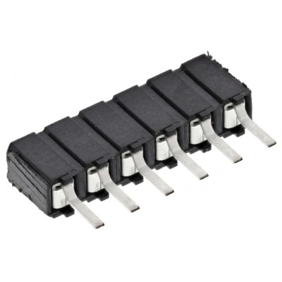 Samtec CES Series PCB Socket 6-Contact 1 Row 2.54 mm Pitch Through Hole Mount 12A Current Rating CES-106-01-T-S