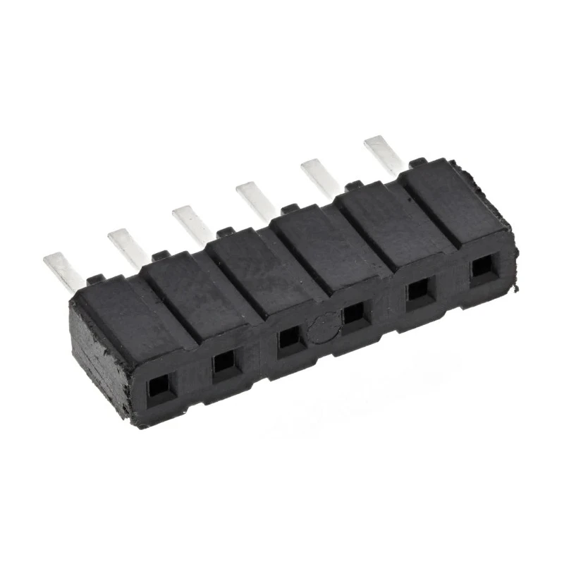 Samtec CES Series PCB Socket 6-Contact 1 Row 2.54 mm Pitch Through Hole Mount 12A Current Rating CES-106-01-T-S