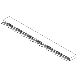 Samtec Board-to-Board 30-Contact 1 Row 2.54 mm Pitch Straight Through Hole PCB Socket BCS-130-L-S-TE