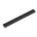 Samtec CES Series Straight Through Hole PCB Socket, 20-Contact, 1 Row, 2.54 mm Pitch, 12A, 333V CES-120-01-T-S