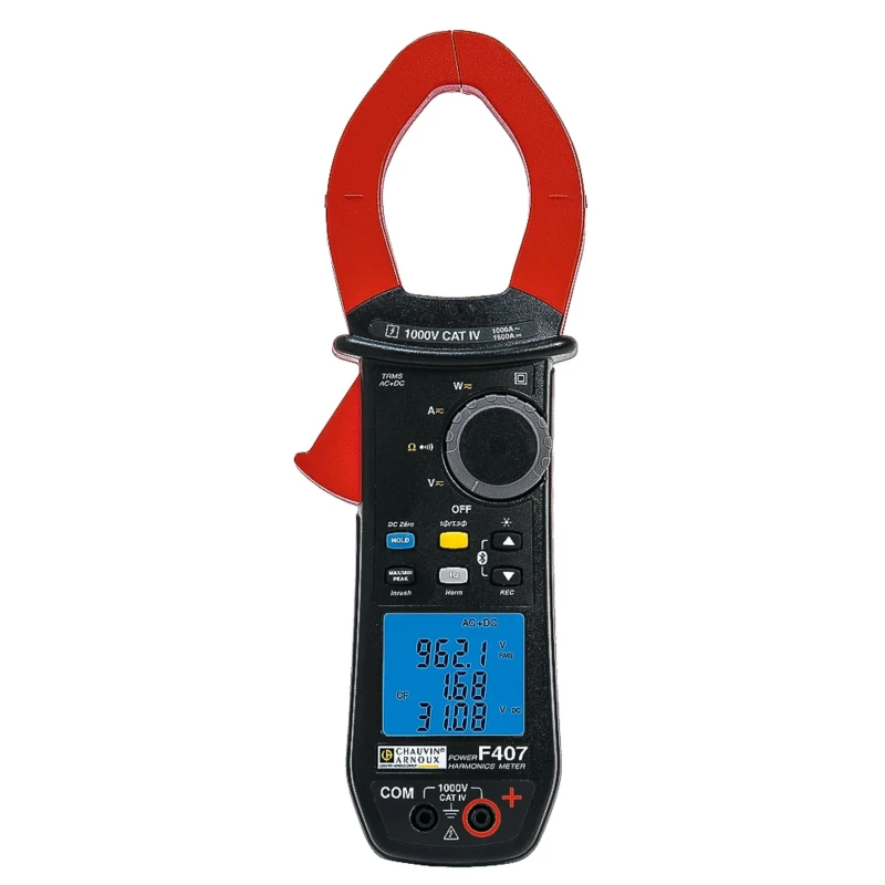 Chauvin Arnoux Power and Harmonics Clamp Meter, 1500 A DC, 1400 V DC, CAT IV, CAT III F407 P01120947