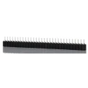 Samtec CES Series Straight Through Hole PCB Socket 30-Contact 1 Row 2.54 mm Pitch 12A Current Rating CES-130-01-T-S