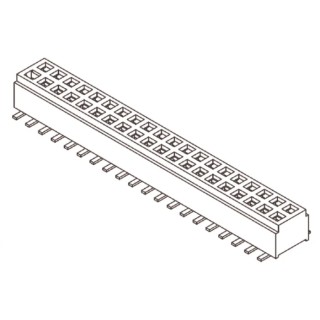 Samtec CLM Series Straight Surface PCB Socket 10-Contact 2 Row 1 mm Pitch Solder CLM-105-02-L-D