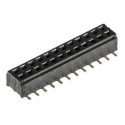 Samtec CLM Series Straight Surface PCB Socket, 24-Contact, 2 Row, 1 mm Pitch, 270 V, 12 A, Liquid Crystal CLM-112-02-L-D