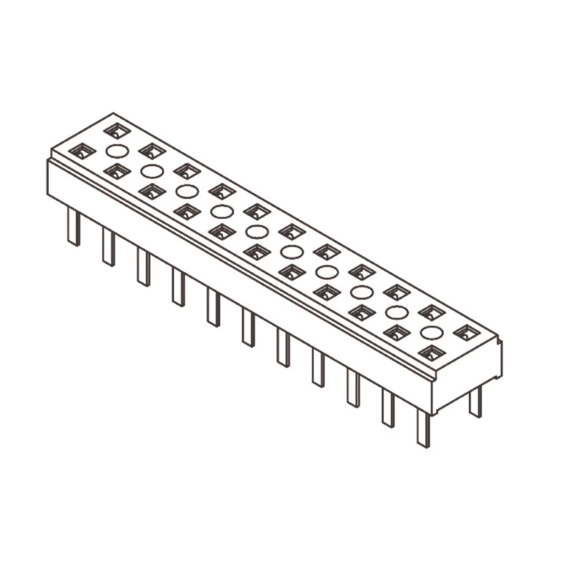 Samtec CLT Series Straight Through Hole PCB Socket 10-Contact 2 Row 2 mm Pitch Solder CLT-105-01-L-D