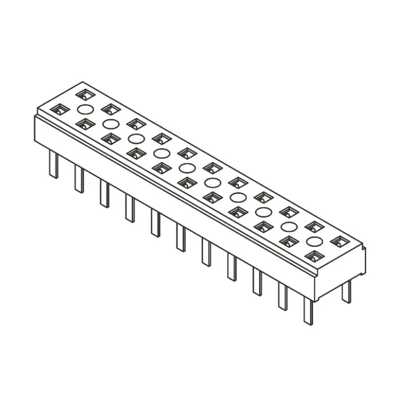 Samtec CLT Series Straight Through Hole PCB Socket 10-Contact 2 Row 2 mm Pitch Solder CLT-105-01-L-D
