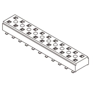 Samtec CLT Series Straight Surface PCB Socket, 10-Contact, 2 Row, 2 mm Pitch Solder CLT-105-02-L-D