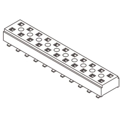 Samtec CLT Series Straight Surface PCB Socket, 10-Contact, 2 Row, 2 mm Pitch Solder CLT-105-02-L-D