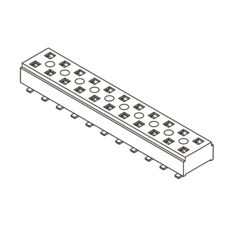 Samtec CLT Series Straight Surface PCB Socket, 10-Contact, 2 Row, 2 mm Pitch Solder CLT-105-02-L-D