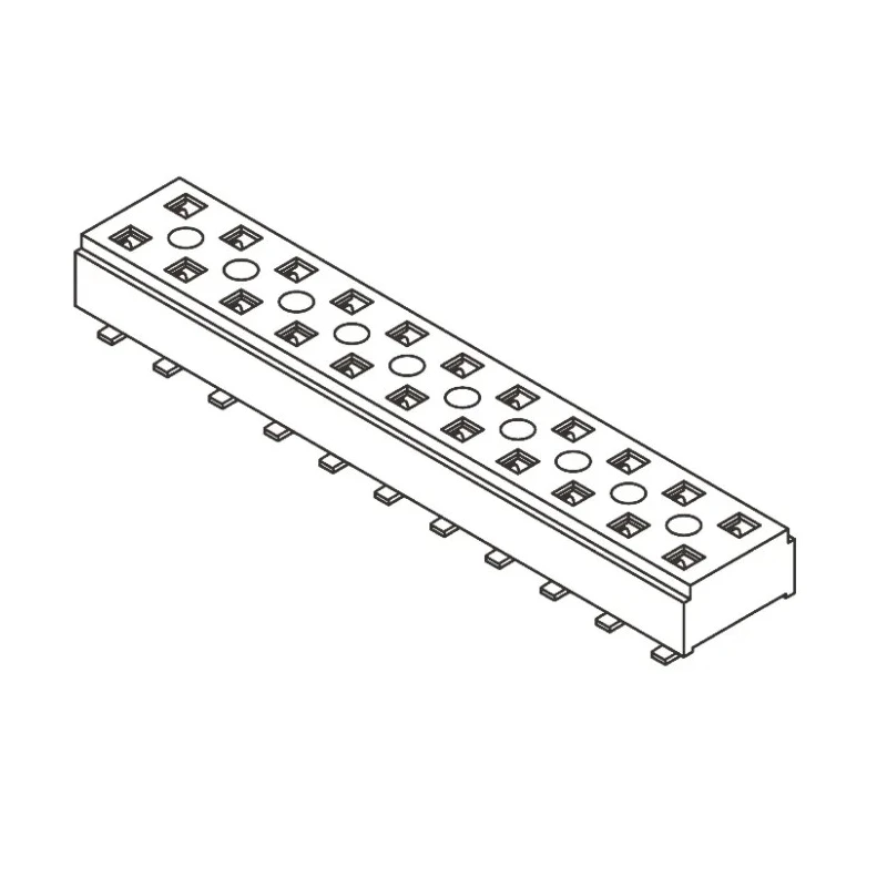 Samtec CLT Series Straight Surface PCB Socket, 10-Contact, 2 Row, 2 mm Pitch Solder CLT-105-02-L-D