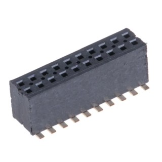 Samtec FLE Series Straight Surface PCB Socket, 20-Contact, 2 Row, 1.27 mm Pitch Surface Mount FLE-110-01-G-DV