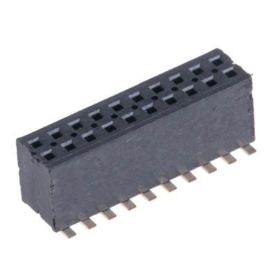 Samtec FLE Series Straight Surface Mount PCB Socket 20-Contact 2 Row 1.27 mm Pitch FLE-110-01-G-DV