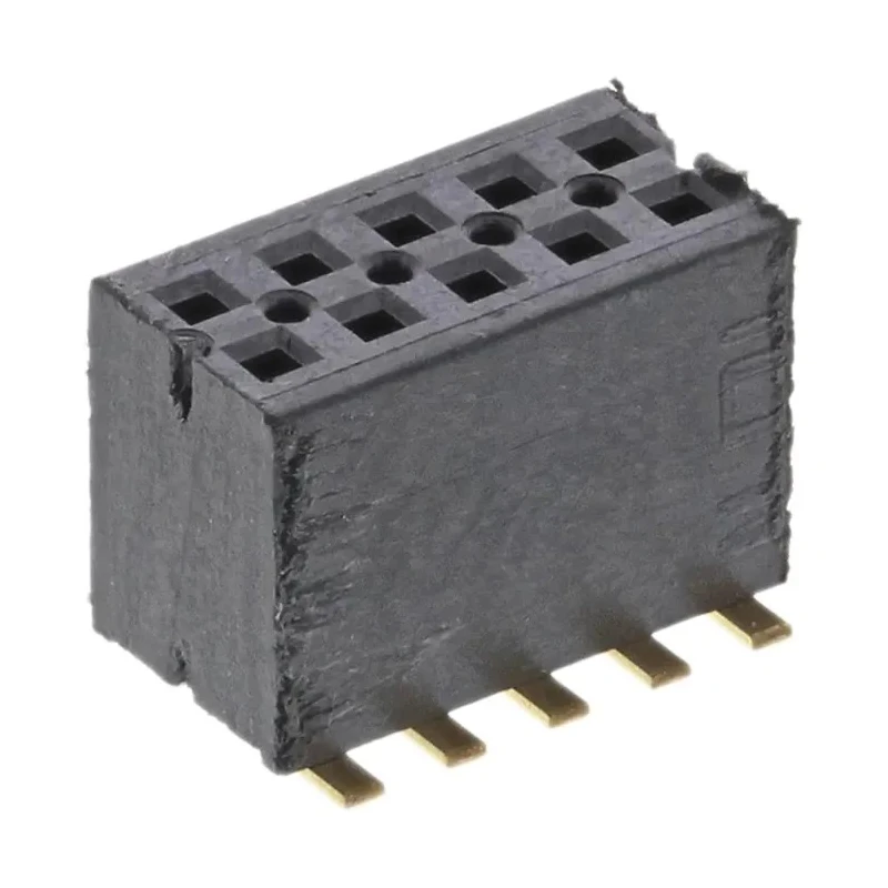 Samtec FLE Series Straight Surface PCB Socket 10-Contact 2 Row 1.27 mm Pitch Surface Mount FLE-105-01-G-DV