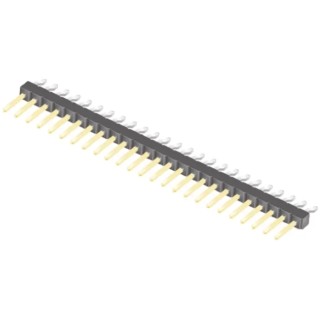 Samtec TSM Series Right Angle Surface Pin Header 25 Contacts 2.54 mm Pitch 1 Row Unshrouded TSM-125-02-L-SH