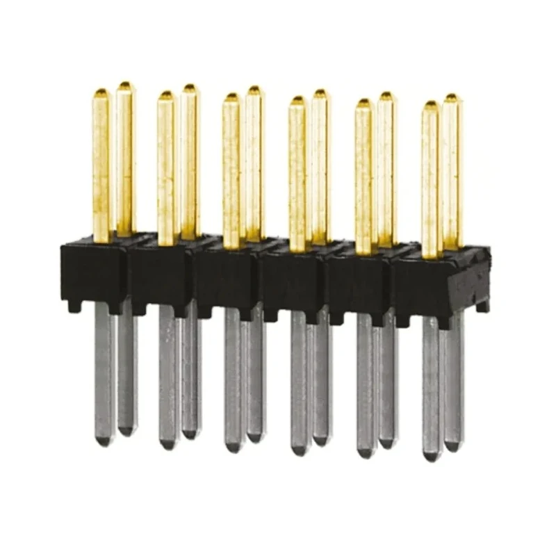 Samtec TSW Series Straight Through Hole 12 Contact 2.54 mm Pitch 2 Row Unshrouded Pin Header TSW-106-08-L-D