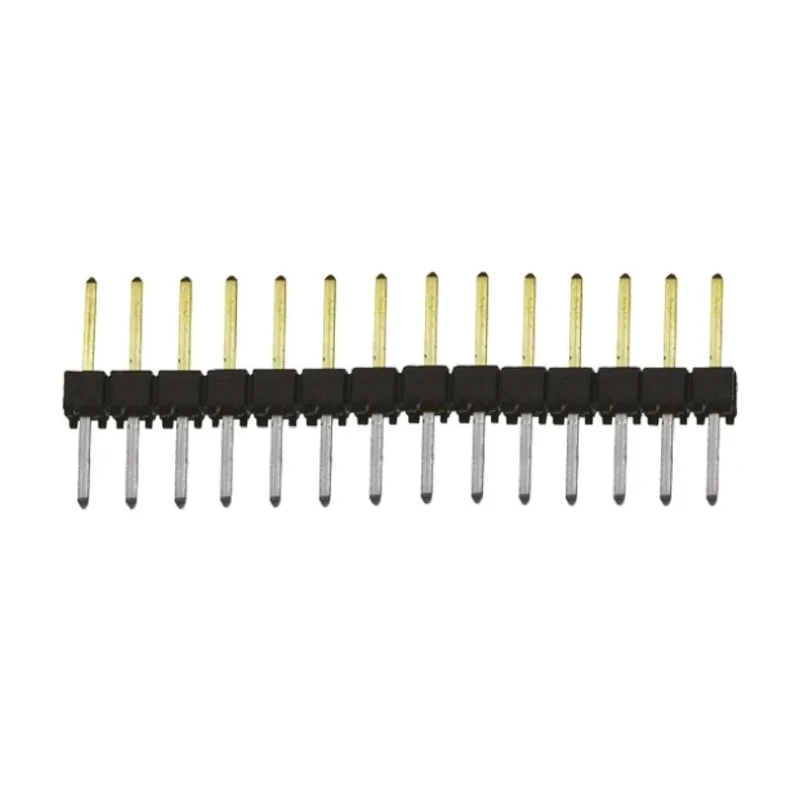 Samtec TSW Series Straight Through Hole Pin Header, 14 Contacts, 2.54 mm Pitch, 1 Row, Unshrouded TSW-114-08-L-S