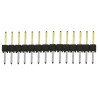 Samtec TSW Series Straight Through Hole Pin Header, 14 Contacts, 2.54 mm Pitch, 1 Row, Unshrouded TSW-114-08-L-S