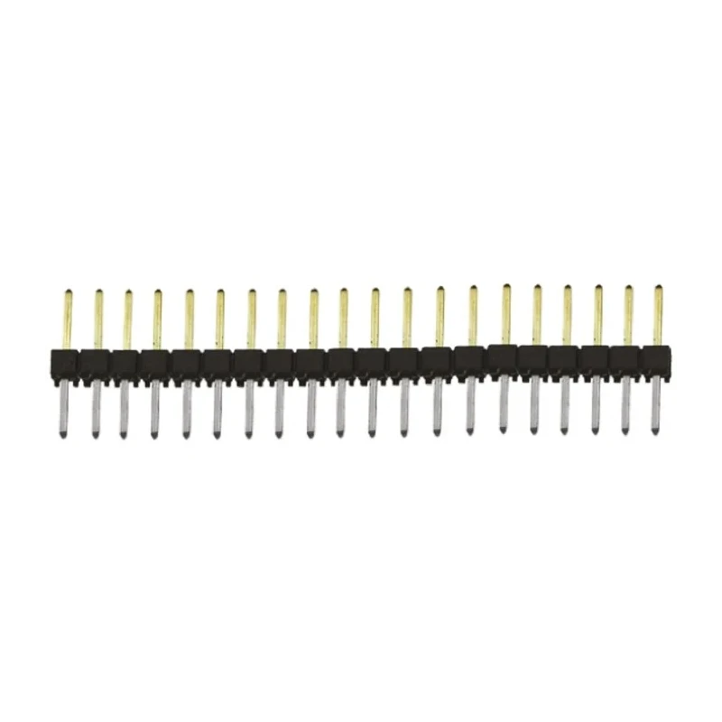 Samtec TSW Series Straight Through Hole Pin Header, 20 Contacts, 2.54 mm Pitch, 1 Row, Unshrouded TSW-120-08-L-S