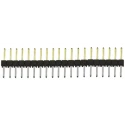 Samtec TSW Series Straight Through Hole Pin Header, 20 Contacts, 2.54 mm Pitch, 1 Row, Unshrouded TSW-120-08-L-S